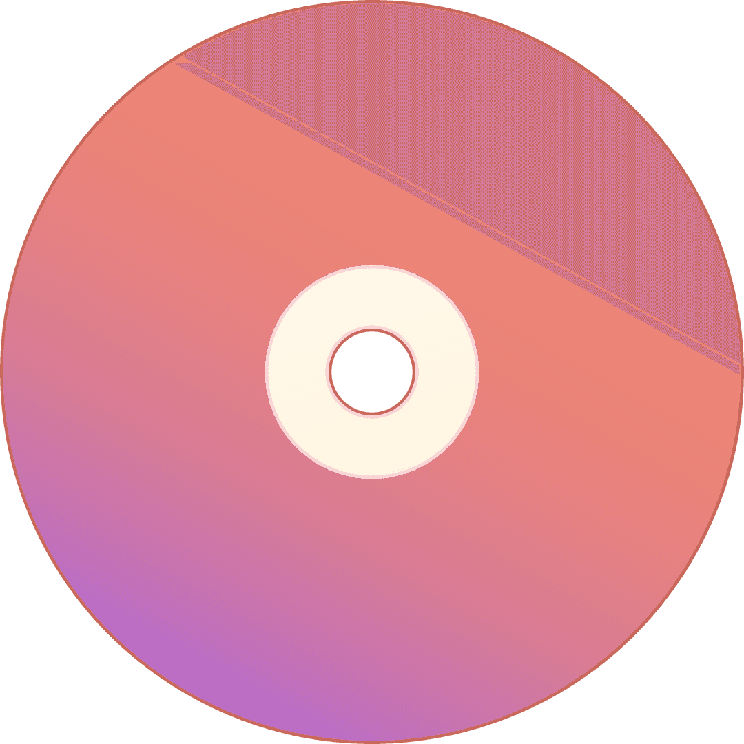 Transparent Gradient Disc Design on Clean Background