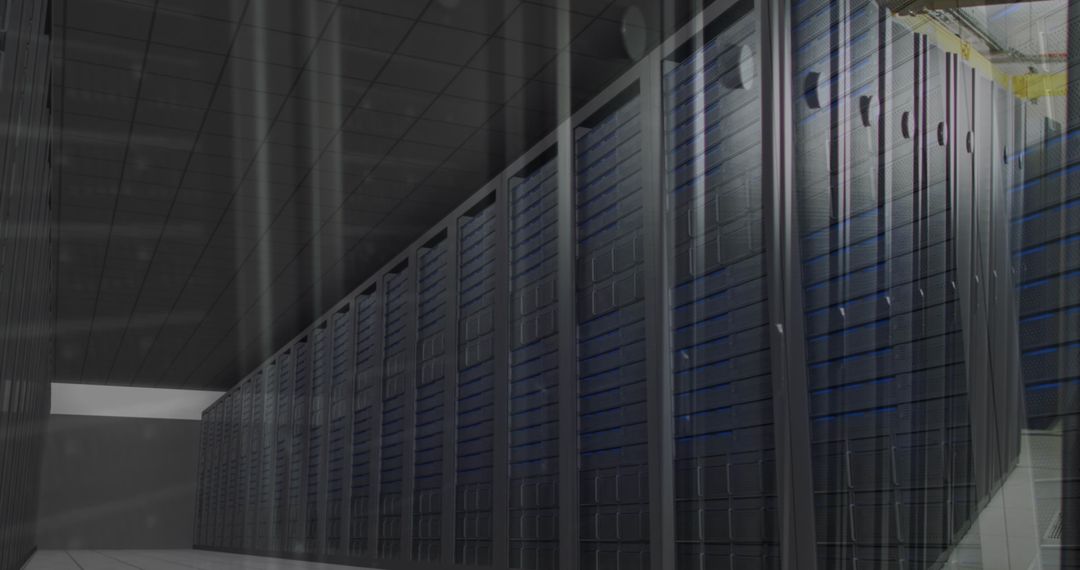Professional Data Center with High-Tech Server Racks