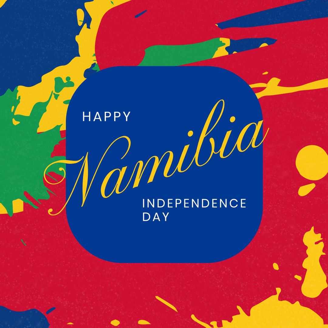 Vibrant Namibia Independence Day Celebration Card