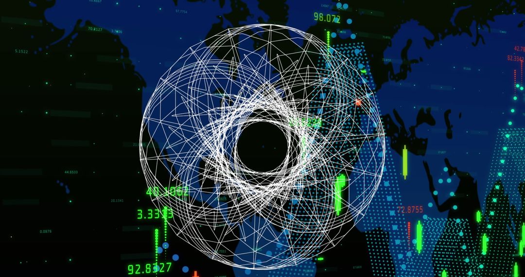 Global Finance Technology Abstract with Digital Data