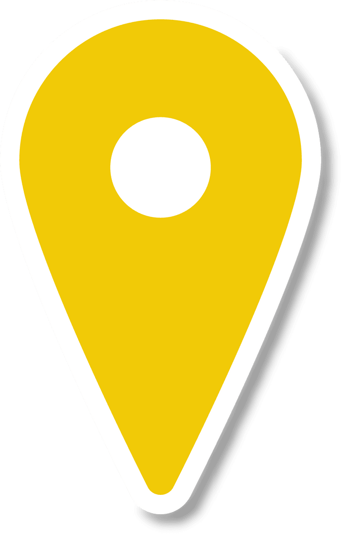 Yellow Destination Pin Transparent Icon for Travel