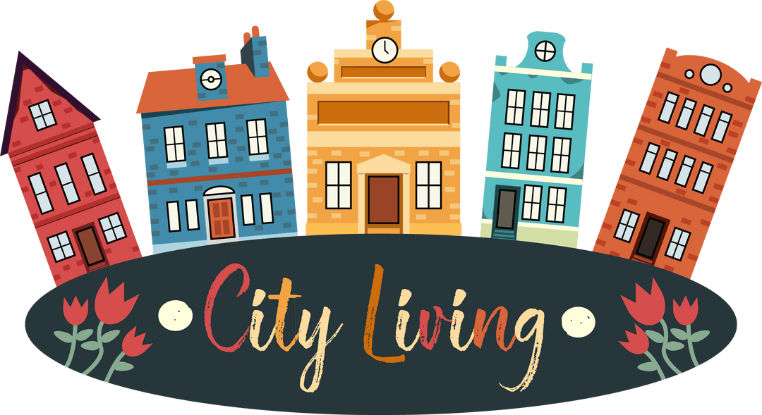 Urban Cityscape with Transparent Background for Modern Design