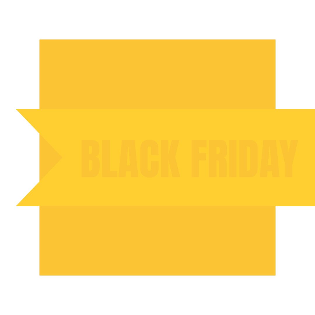 Black Friday Banner with Yellow Background