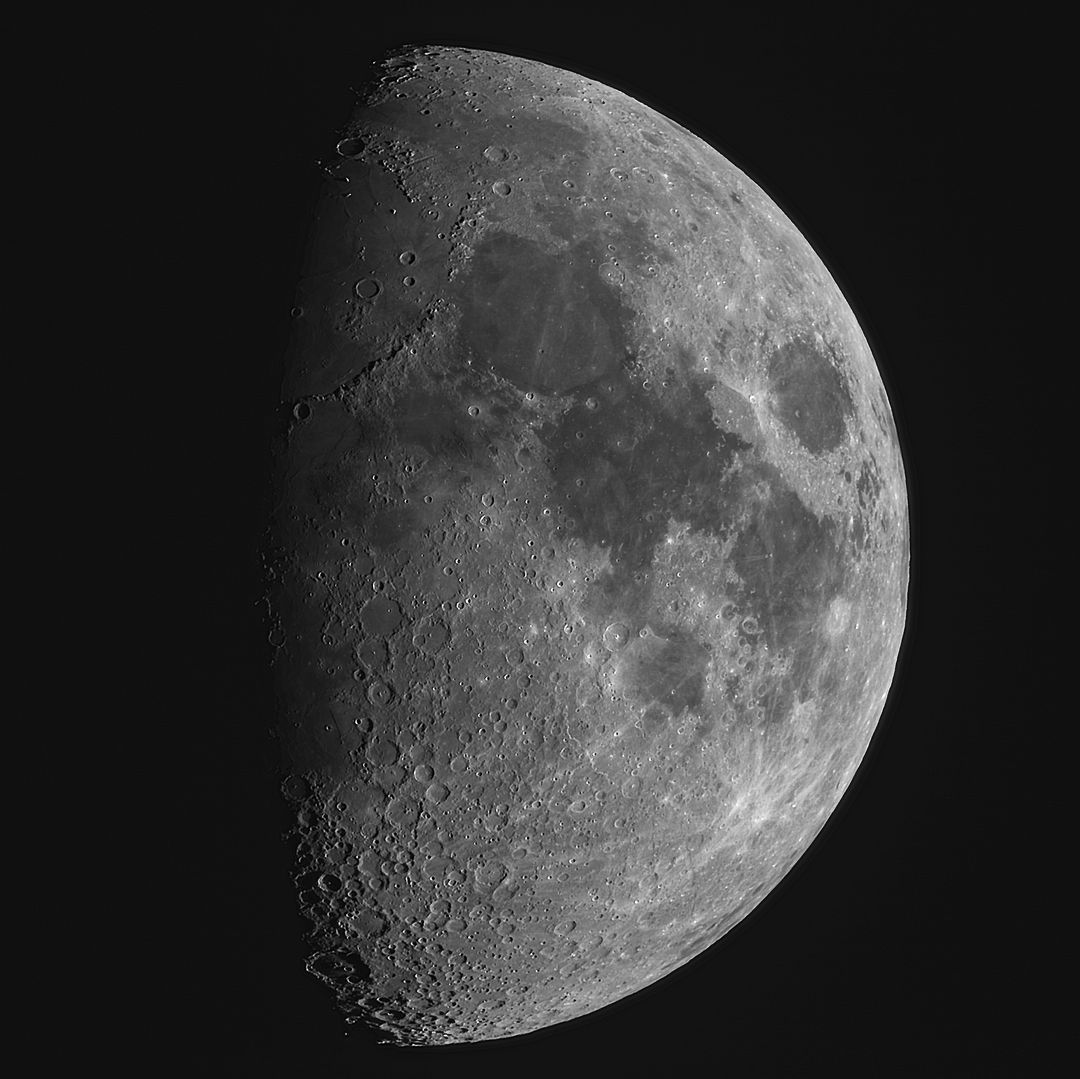 Captivating Waxing Moon Phase with Detailed Surface Craters
