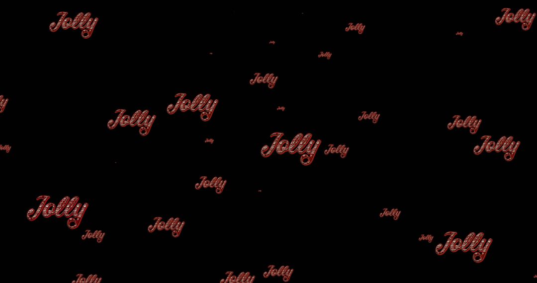 Christmas Jolly Text Pattern on Black Background for Festive Design