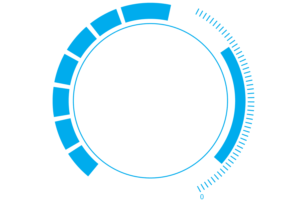 Blue Abstract Digital Illustration on Transparent Background