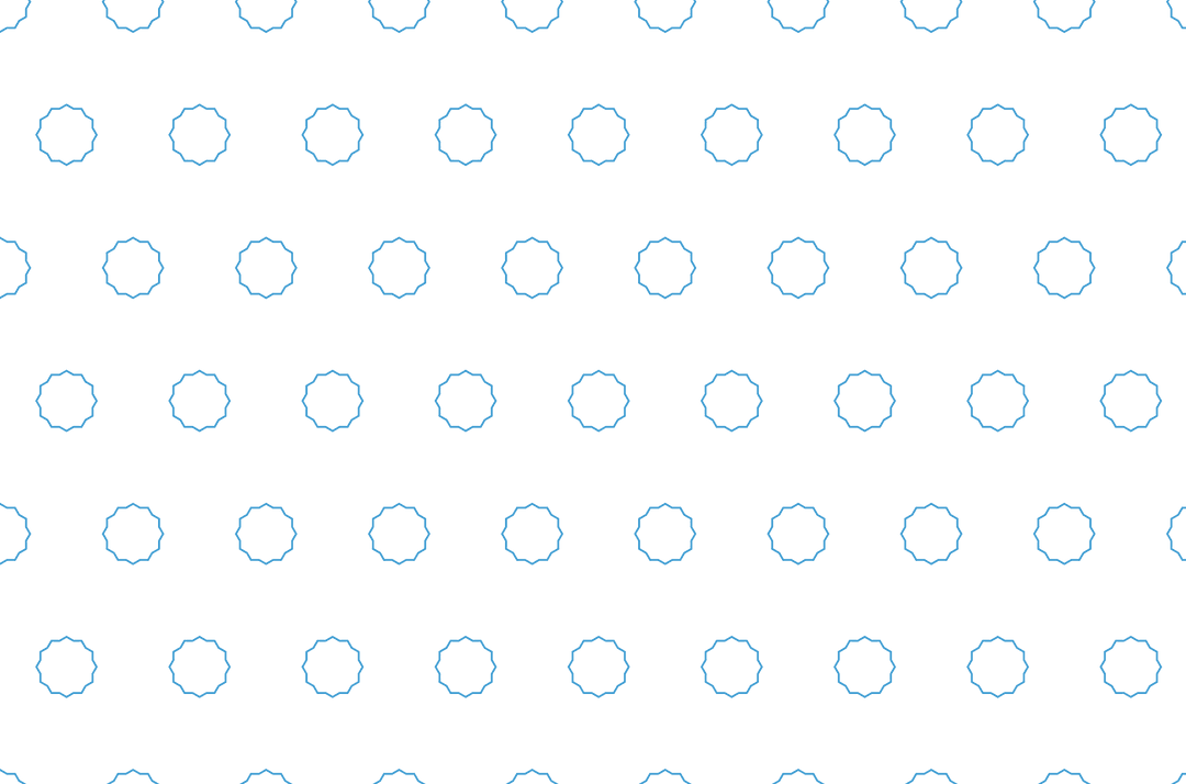 Blue Circular Decorative Pattern on Transparent Background