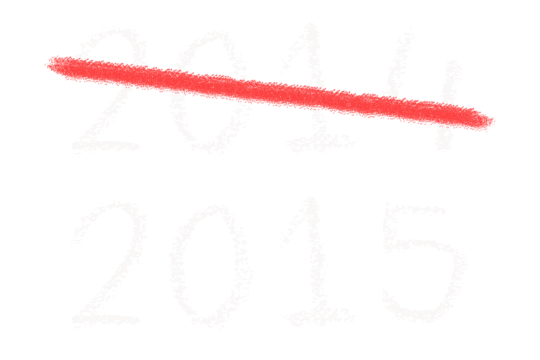 2014 Crossed Out Transition to 2015 Transparent Background - Download Free Stock Images Pikwizard.com