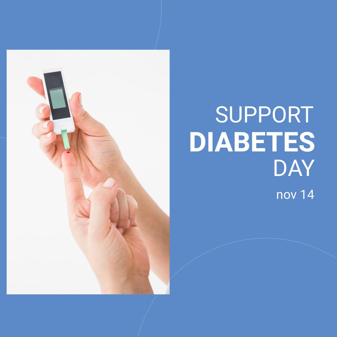 Diabetes Awareness Day Concept with Glucometer Use
