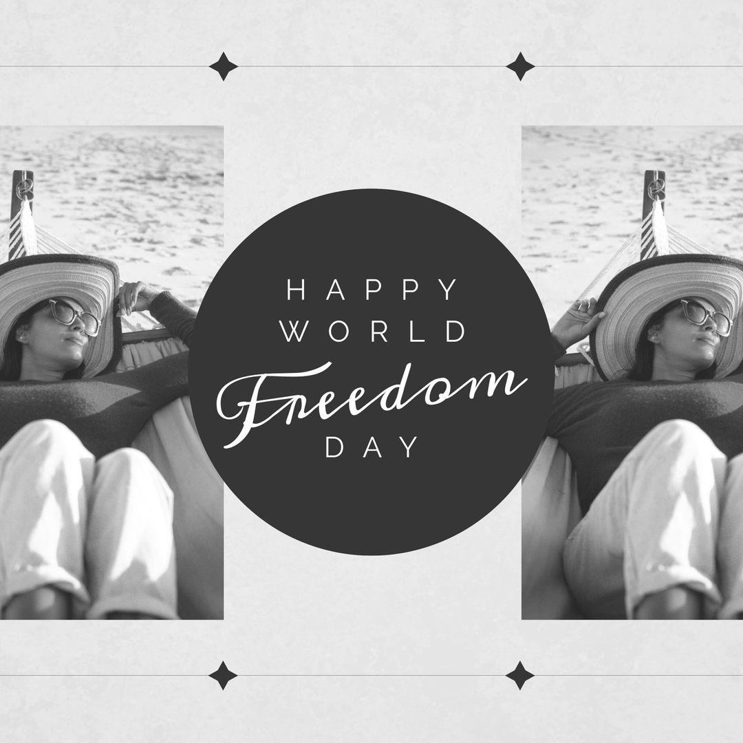 Relaxing at Beach Celebrating World Freedom Day