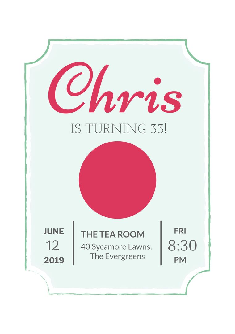 Elegant Birthday Invitation Design Celebrating Milestone