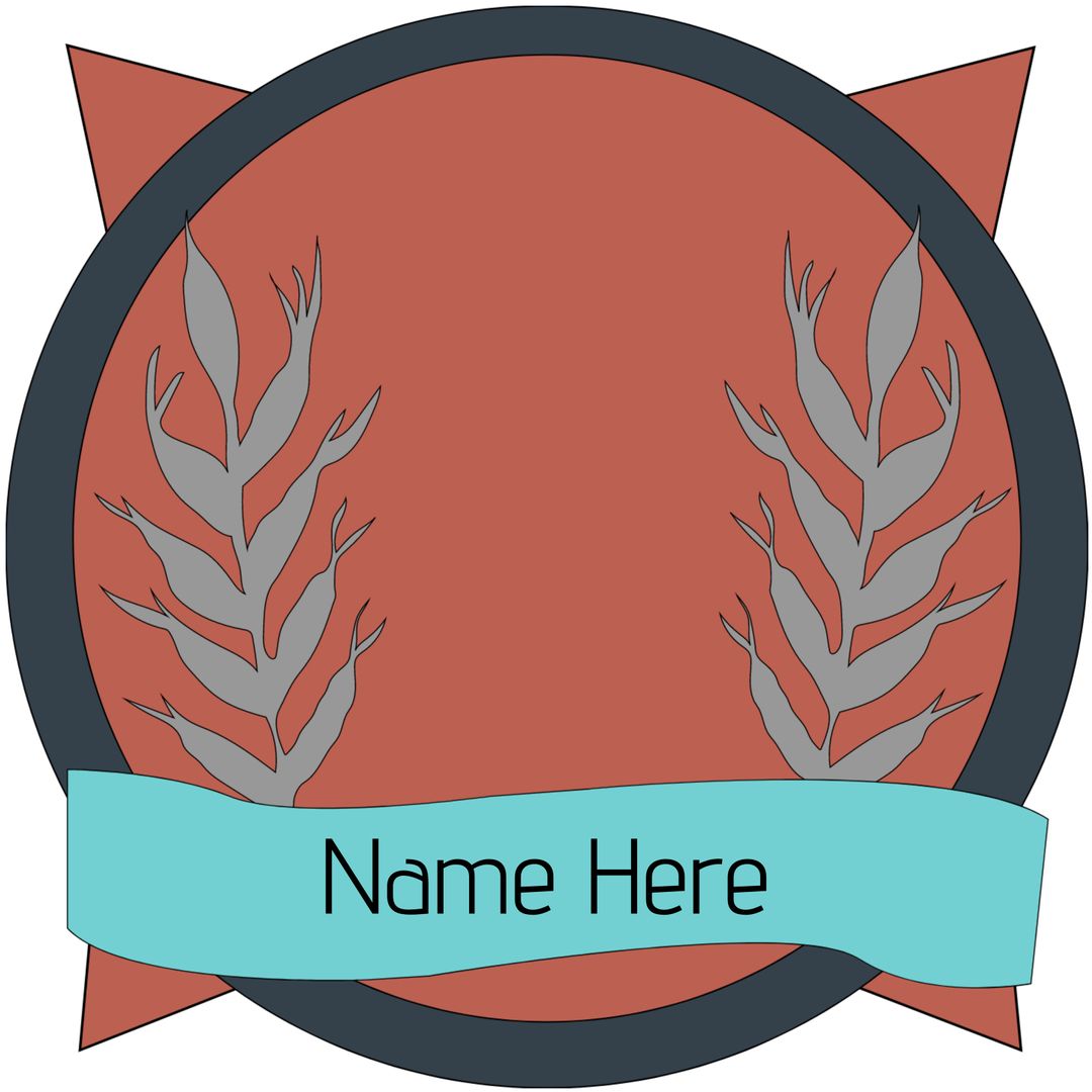 Victory Wreath and Ribbon Template for Custom Achievements
