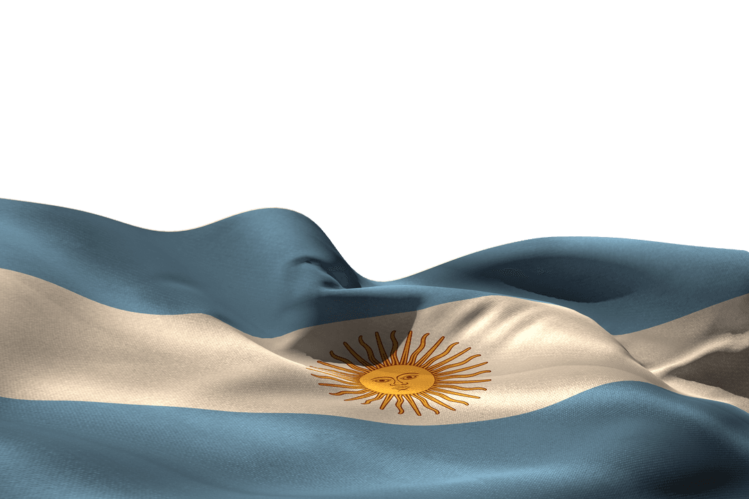 Argentinian Flag Waving on Transparent Background with Copy Space - Download Free Stock Images Pikwizard.com