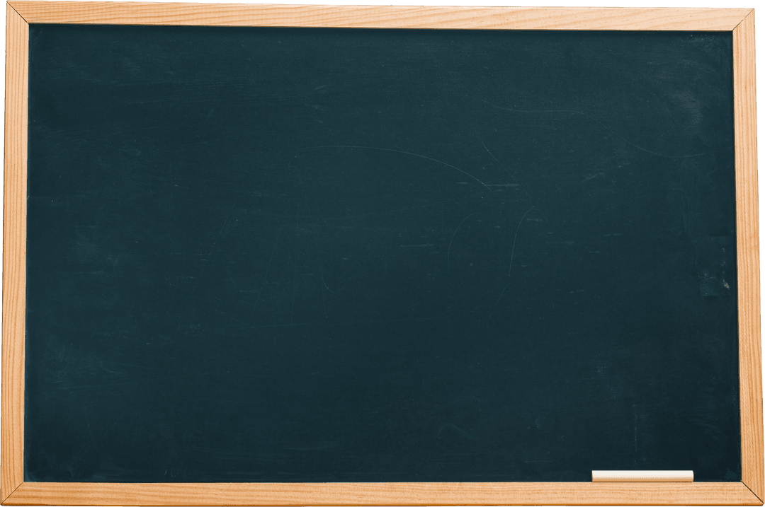 Transparent Chalkboard with Wooden Frame for Education Illustration