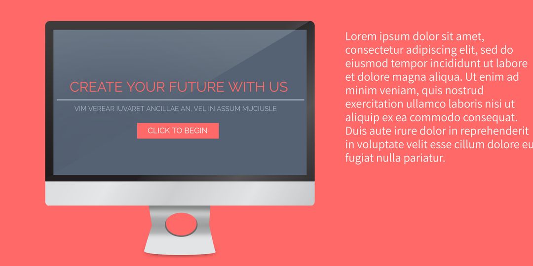 Dynamic Computer Monitor with Call-to-Action on Landing Page - Download Free Stock Images Pikwizard.com