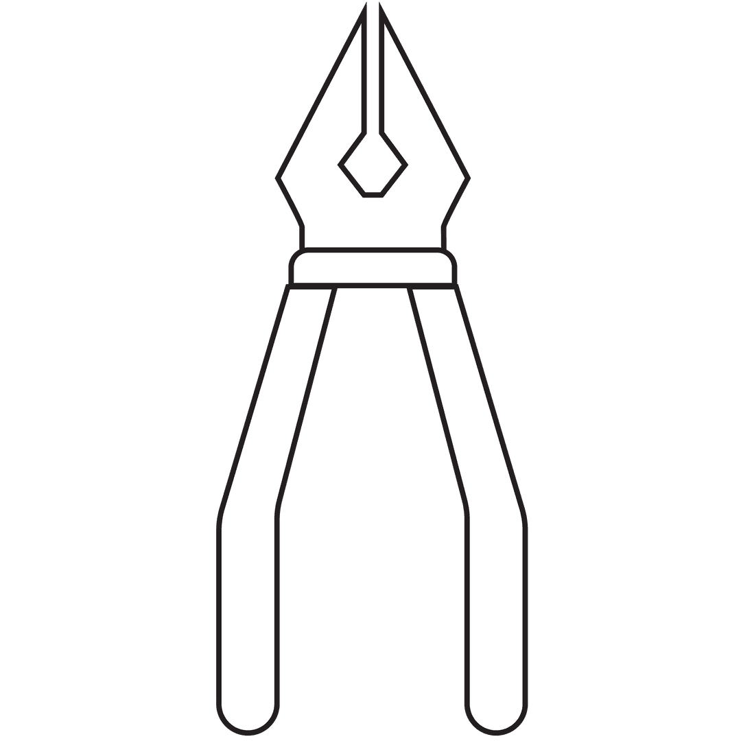 White Tongs Illustration on Transparent Background for Repairs
