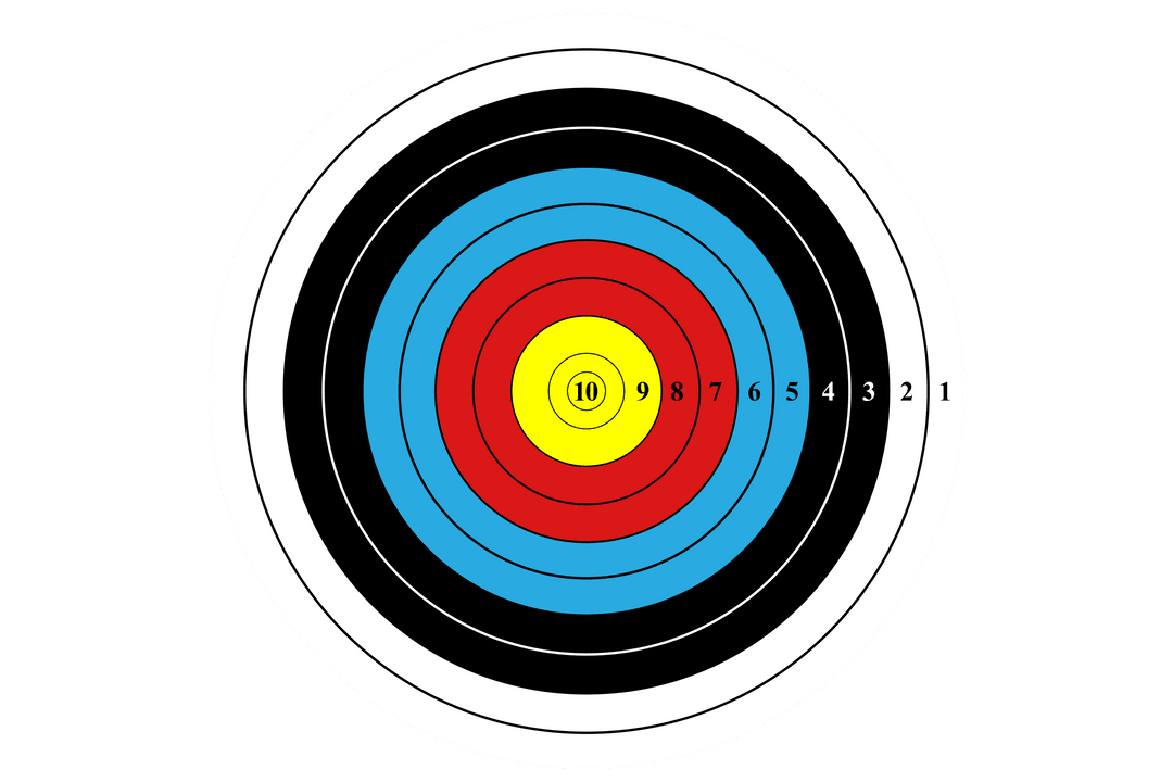 Transparent Shooting Target PNG Illustration for Sport Concept and Accuracy