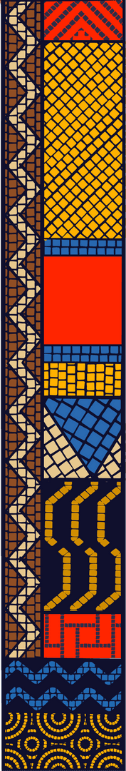 Colorful Geometric Pattern Banner with Transparent Background