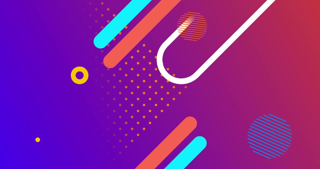 Vibrant Moving Abstract Shapes on Gradient Pink Background