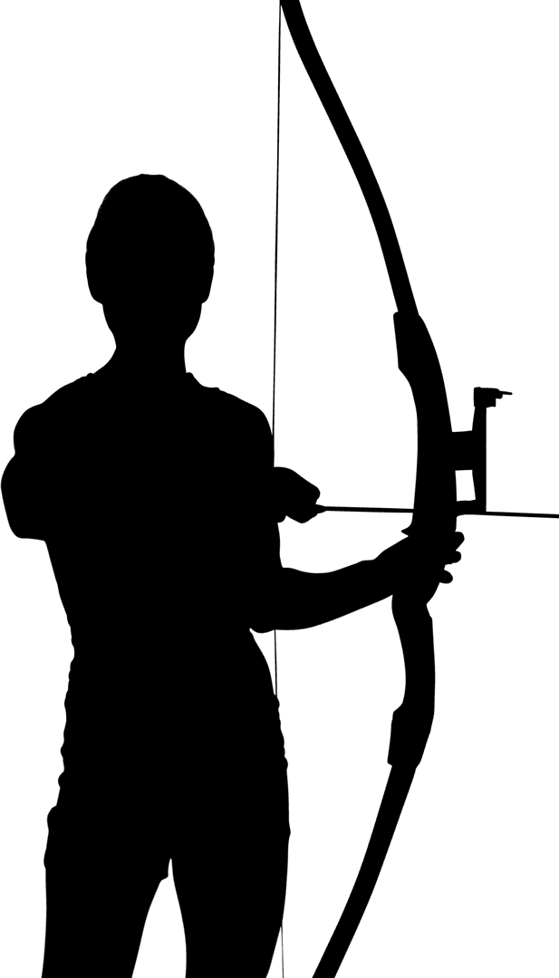 Silhouette of Woman in Action Pose Transparent Illustration