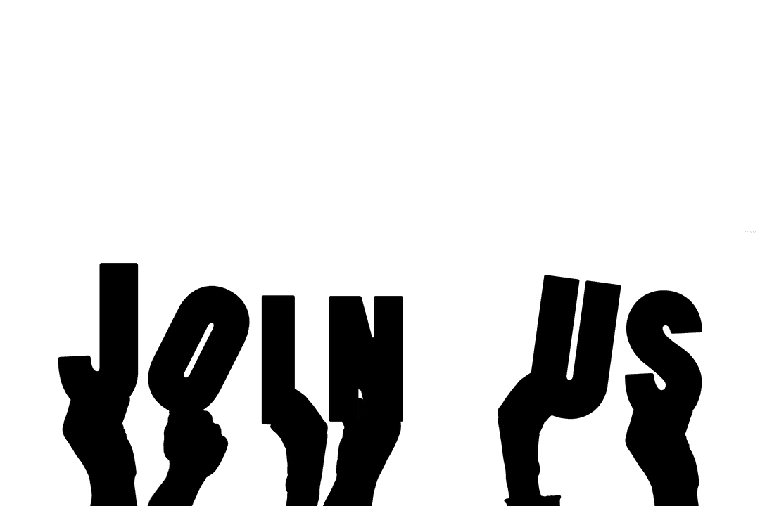 Hands Holding Join Us Text Transparent Background