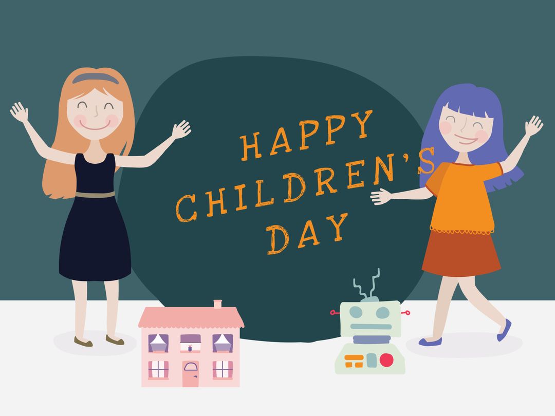 Bright Children's Day Celebration with Kids and Toys