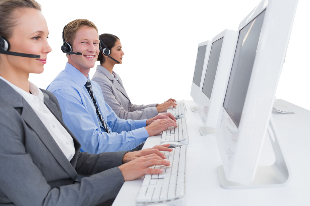 Transparent Business Team Working in Modern Call Center - Download Free Stock Images Pikwizard.com