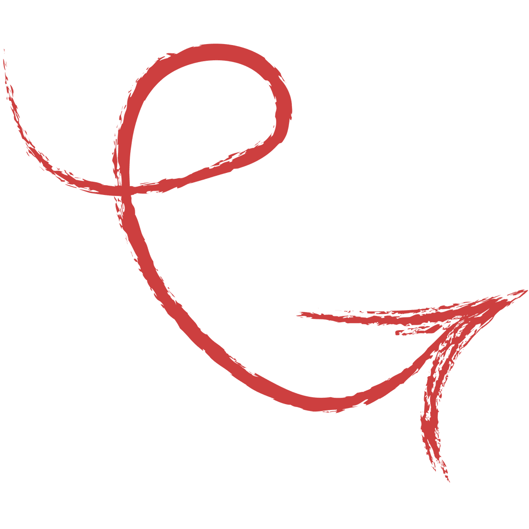 Elegant Red Arrow Illustration on Transparent Background