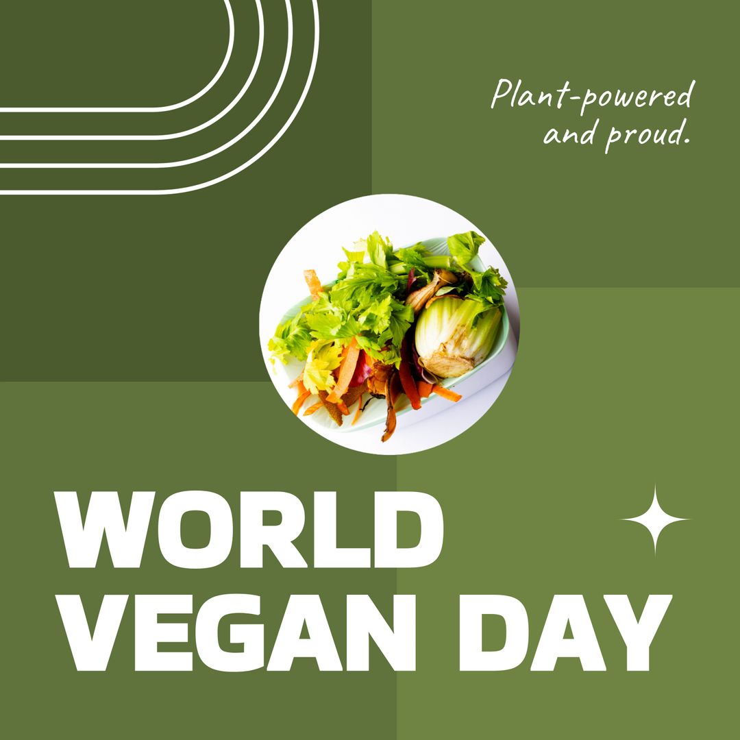 World Vegan Day Celebration with Fresh Salad and Motivational Quote