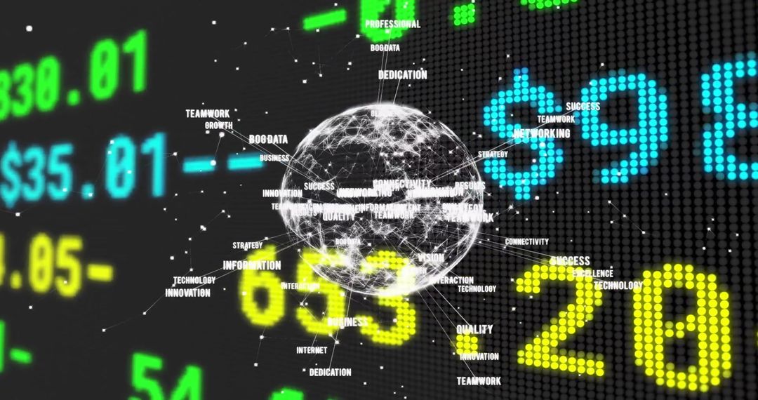 Global Financial Data Processing with Digital Network Connections