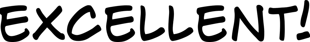 Excellent Text Typography on Transparent Background