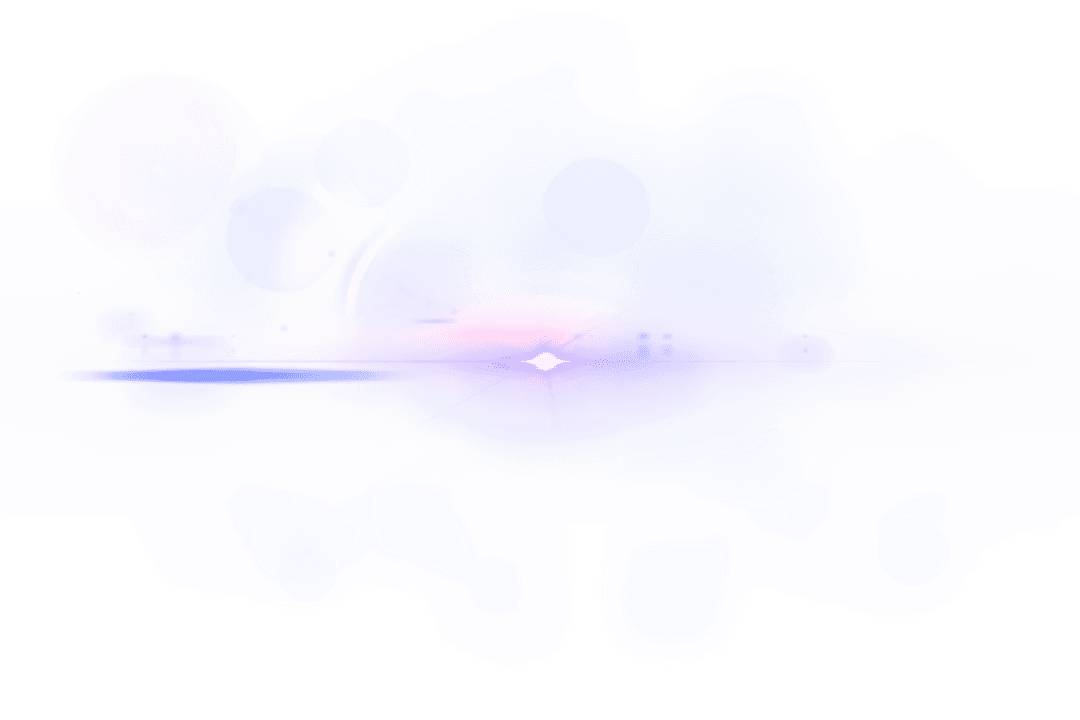 Vibrant Blue Lens Flare on Transparent Background