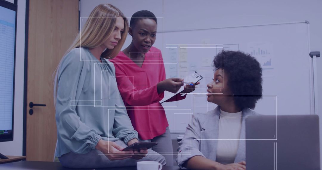 Diverse Team Collaborating on Financial Data Processing