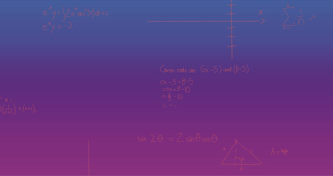 Mathematical Formulas on Gradient Background Illustrating Scientific Concepts