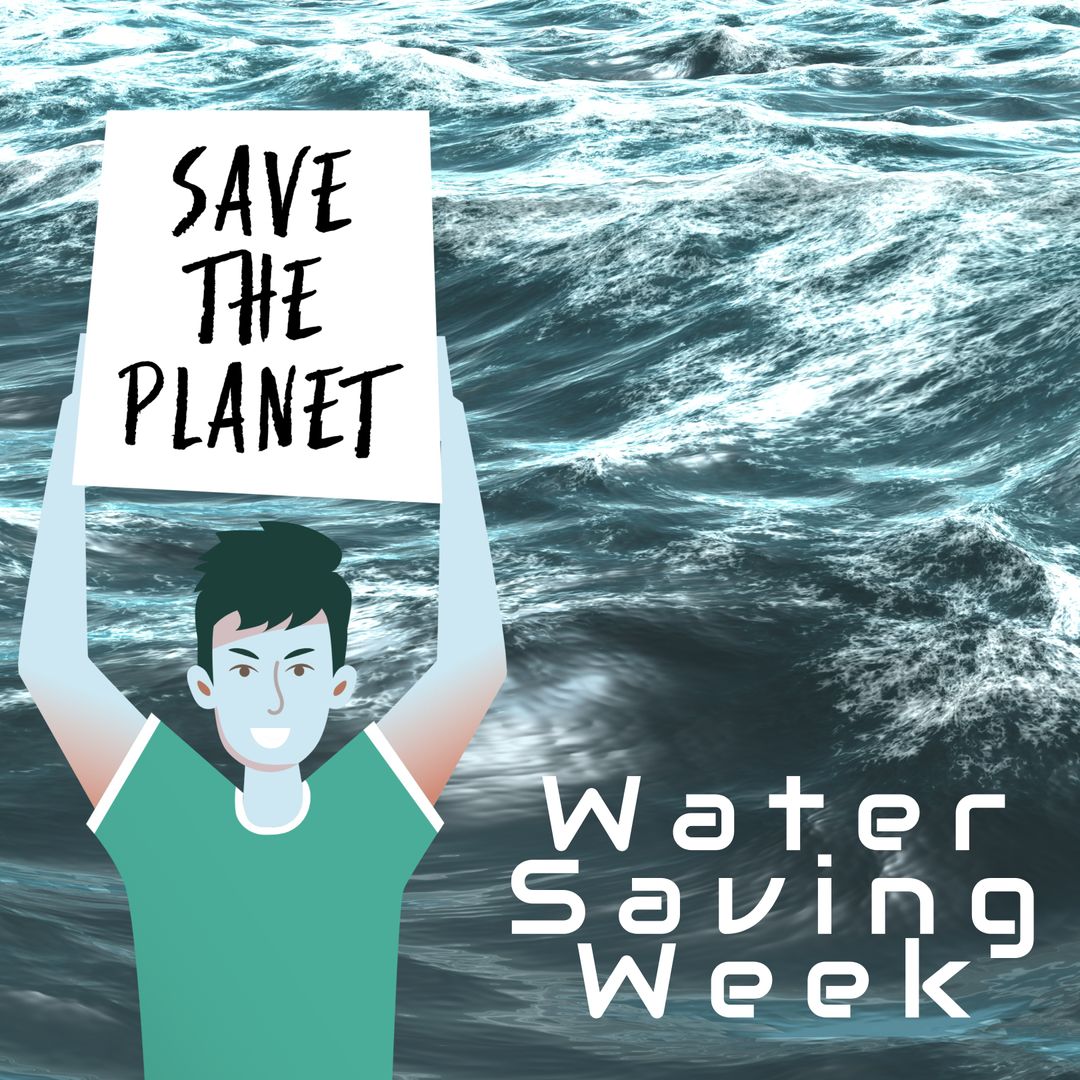 Water Saving Week Campaign with Environmental Awareness Theme