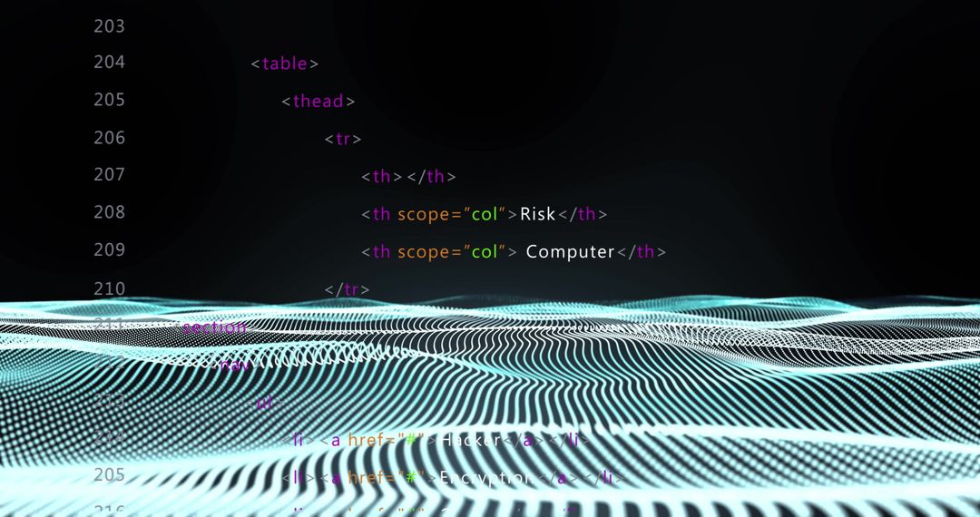 futuristic html code over gridlines representing digital technology - Free Images, Stock Photos and Pictures on Pikwizard.com
