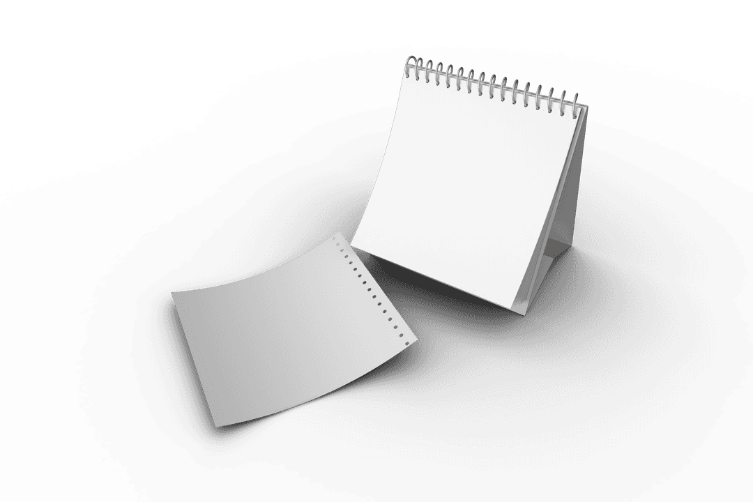 Transparent Calendar Pages on Spiral Binding