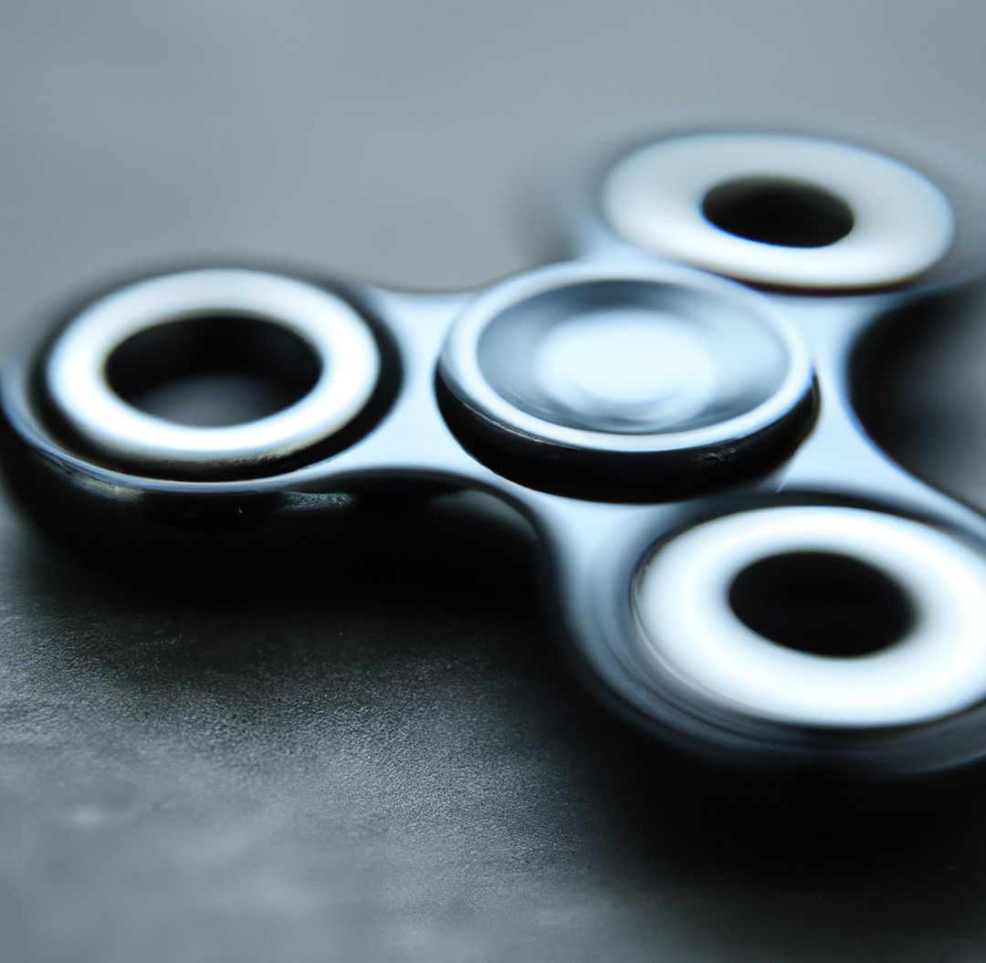 Close-up of a Black Fidget Spinner on Table - Free Images, Stock Photos and Pictures on Pikwizard.com