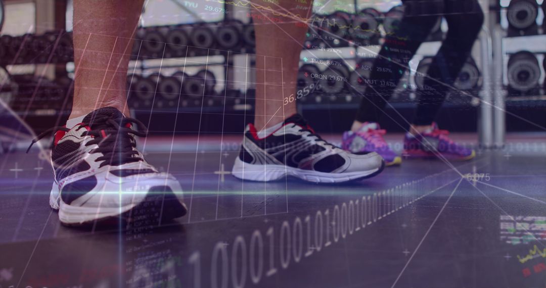 Exercising with Financial Data Overlay: Digital Business Concept