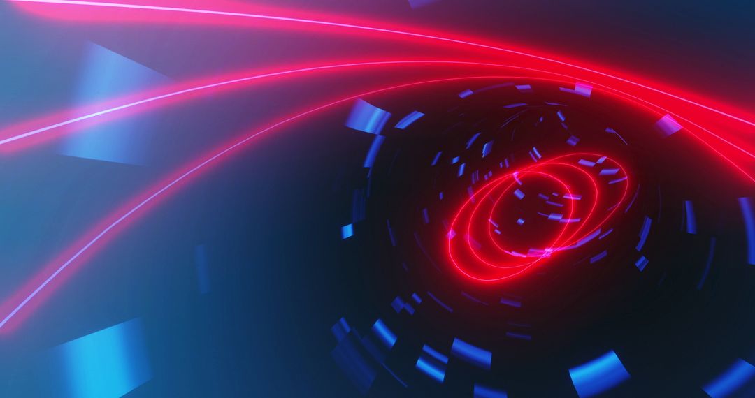 Futuristic Glowing Light Trails in Dynamic Hypnotic Motion