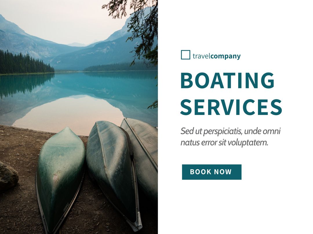 Peaceful Lakefront Canoe Activity Promotion Poster