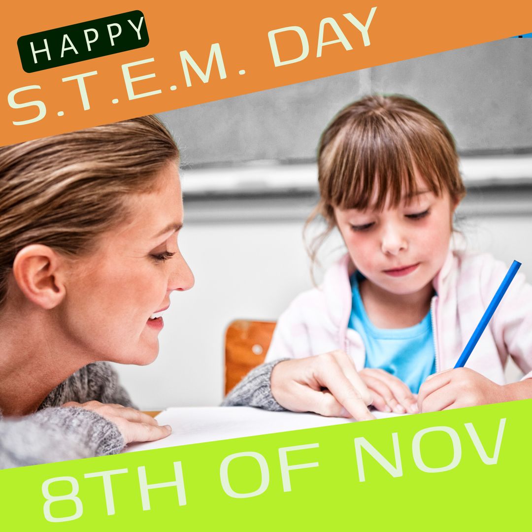 Celebrate STEM Day with Teacher Assisting Young Student
