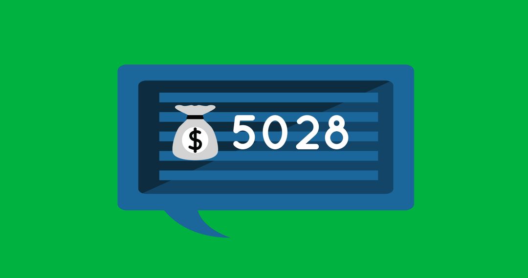 Digital Money Concept with Currency and Numbers Icon