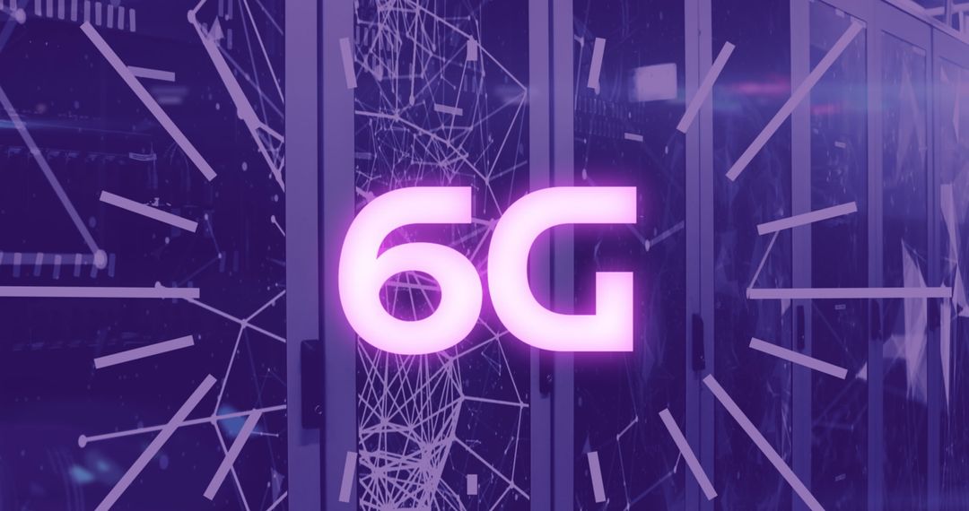 Futuristic 6G Technology Concept with Abstract Background