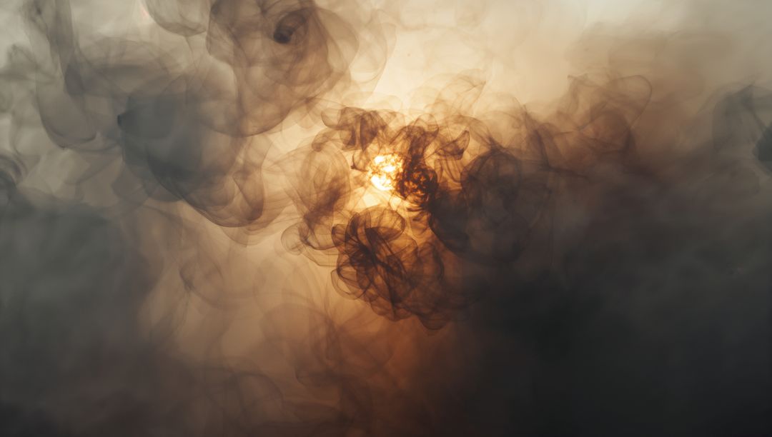 Abstract Smoke Swirls with Luminous Warm Glow