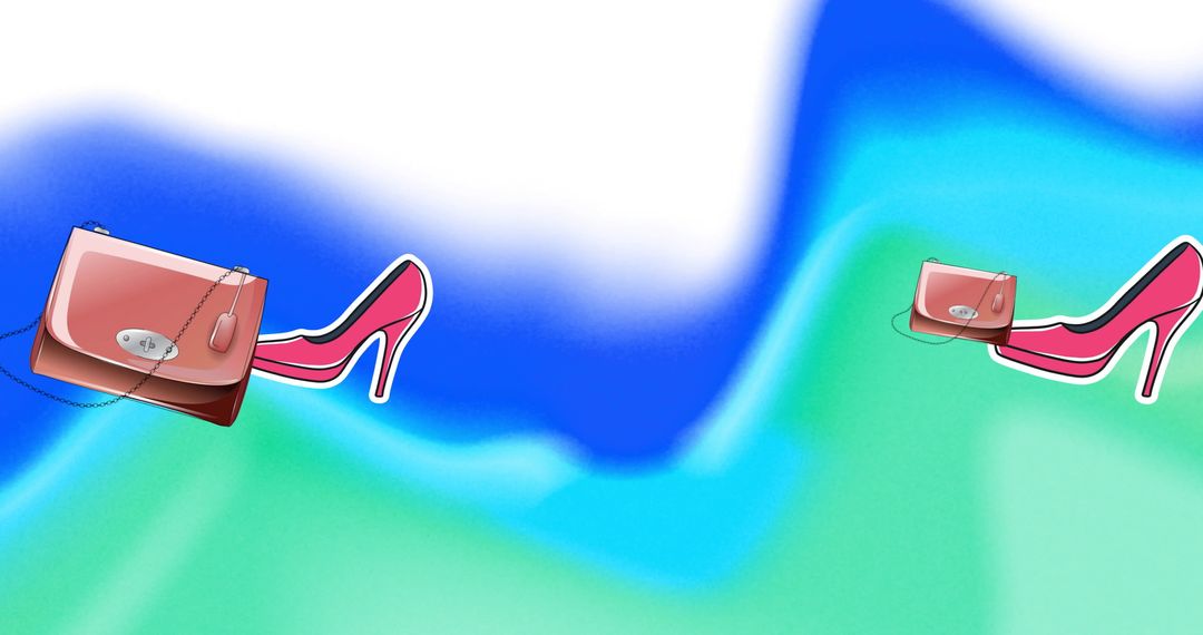 Stylish Red Accessories With Vibrant Abstract Background