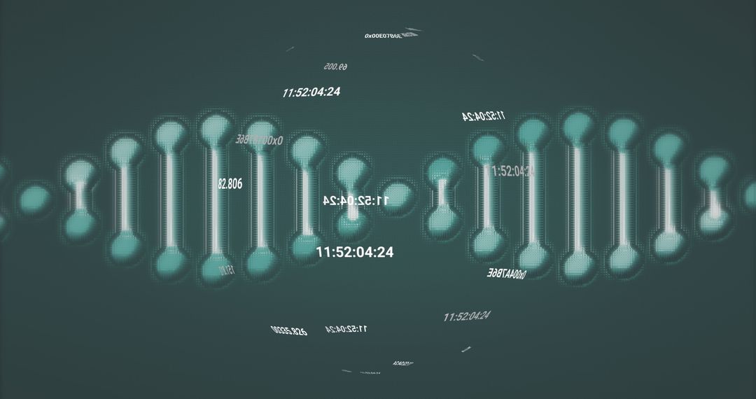 Rotating Digital Molecule Illustrating Abstract Tech Concept