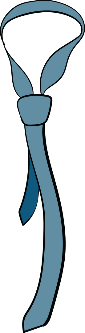 Blue Tie Illustration with Transparent Background for Fashion Concepts