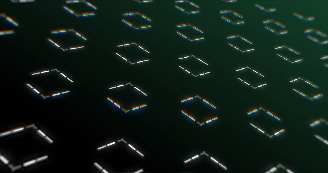 Abstract Digital Pattern with Floating Shapes on Dark Background - Free Images, Stock Photos and Pictures on Pikwizard.com