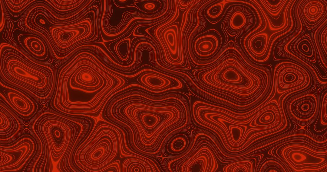 Futuristic Digital Pattern with Neon Elements on Abstract Red Background